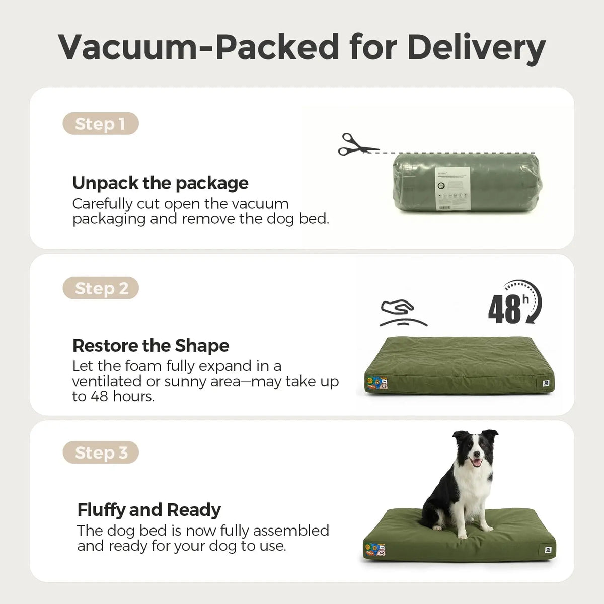 Durable Canvas Waterproof Dog Bed With Washable Removable Cover