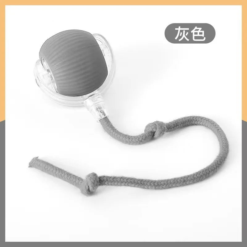 【In Stock】Self Moving Smart Cat Toy Ball 3 Speed Adjustable LED Interactive Play Ball with Durable Rope Tail for Indoor Cats