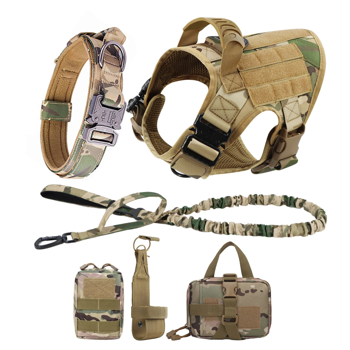 Petravel Padded Nylon Dog Harness And Adjustable Leash Set
