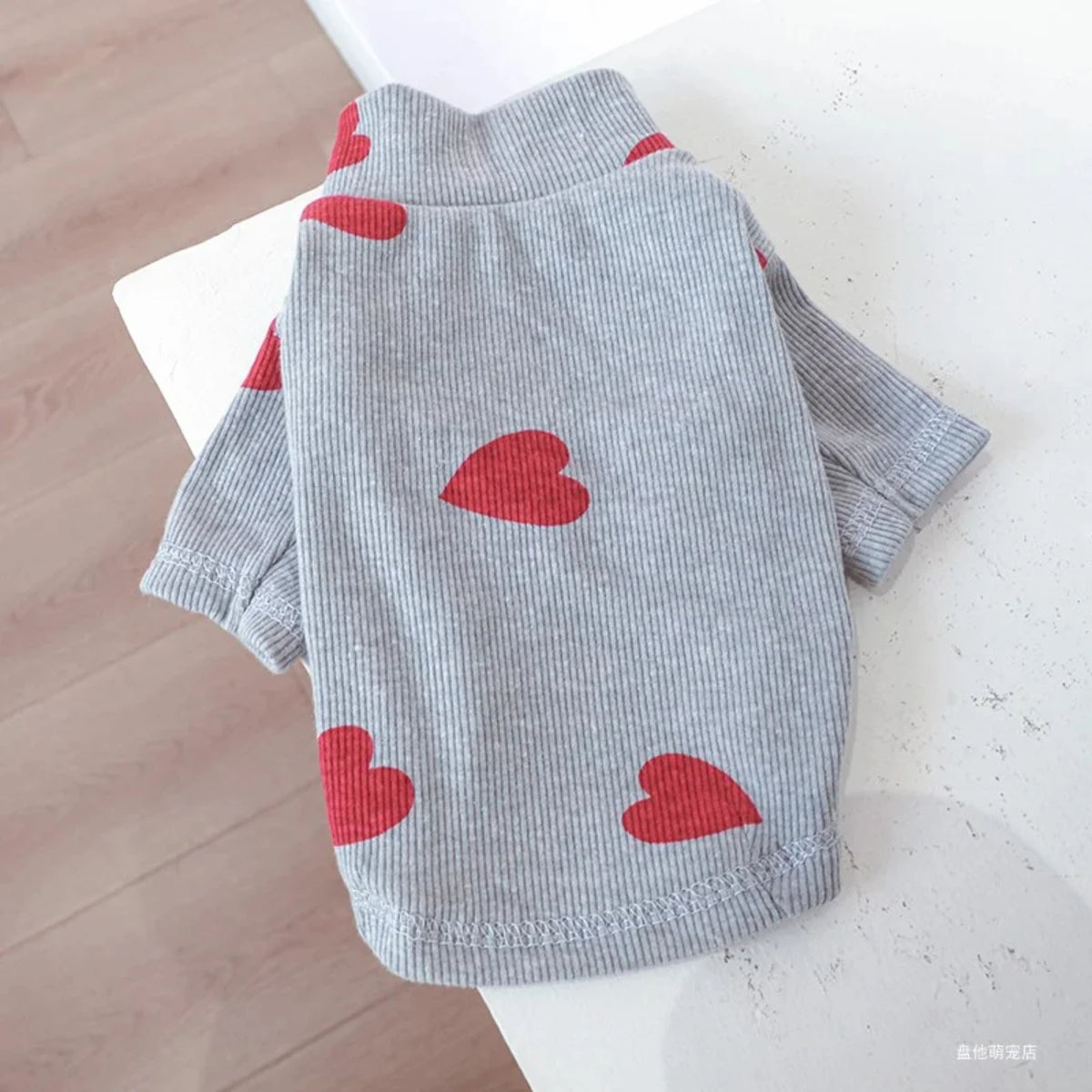 Love Printed Bottom Shirt For Small Dog And Cat Pets