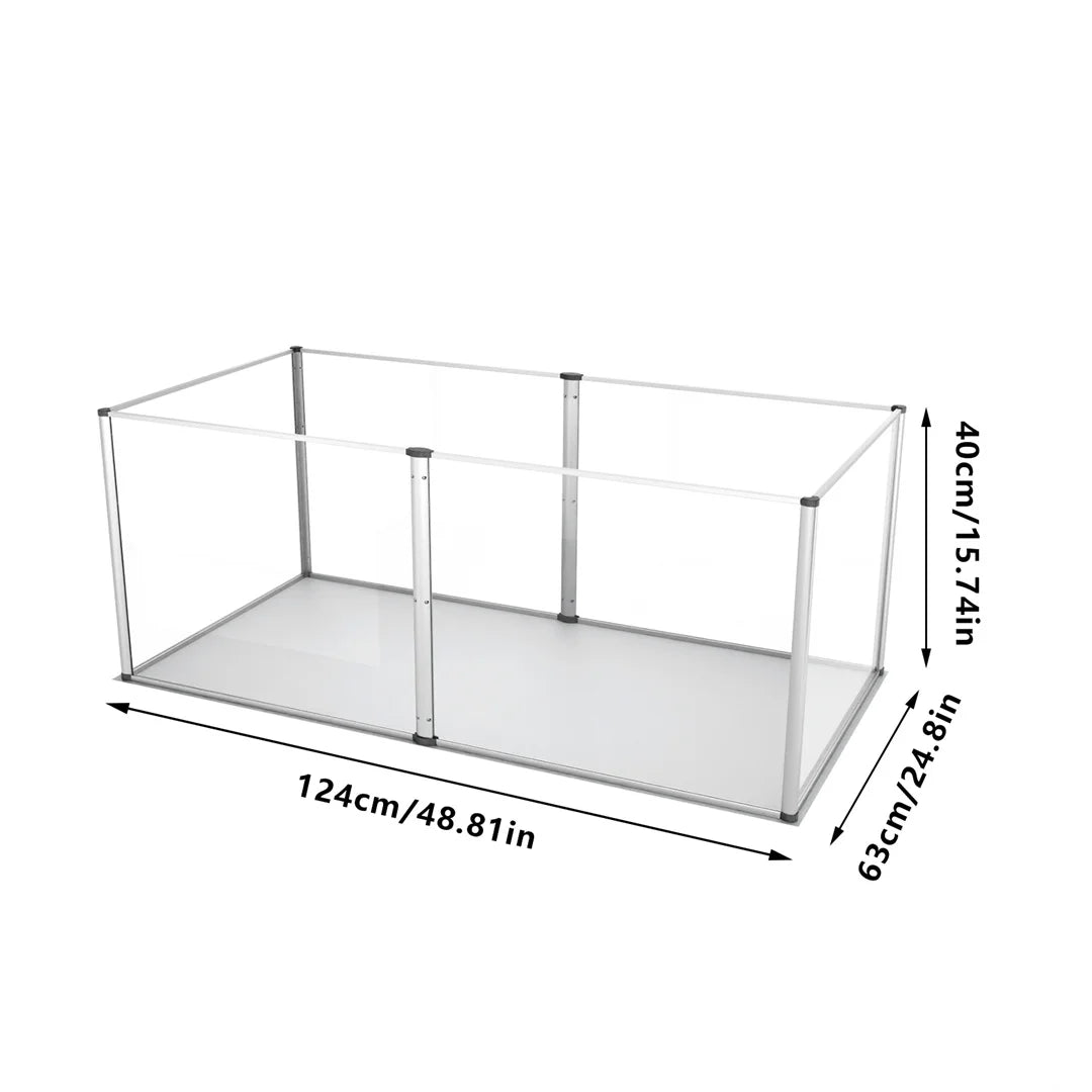 BINGOPAW Clear Acrylic Pet Playpen With Waterproof Pad For Animals