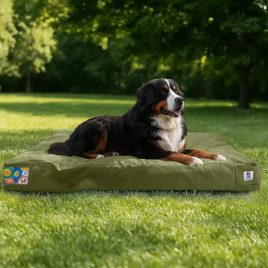 Durable Canvas Waterproof Dog Bed With Washable Removable Cover