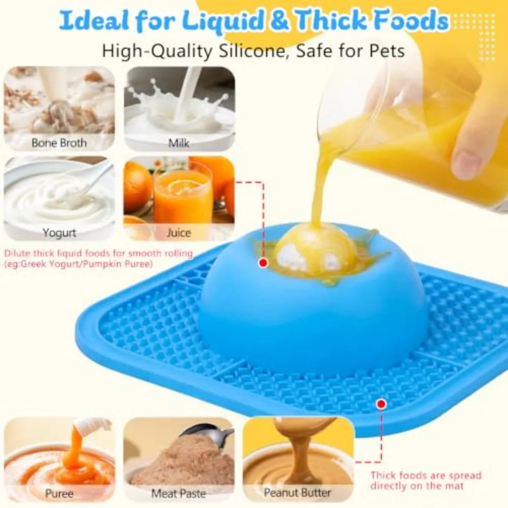 Interactive Slow Feeder Dog Bowl And Lick Mat For Treats