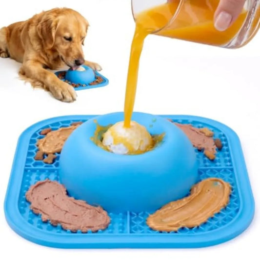 Interactive Slow Feeder Dog Bowl And Lick Mat For Treats