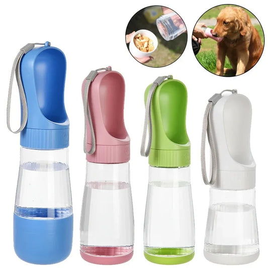 Portable Dog Water Bottle With Food Container For Travel Use