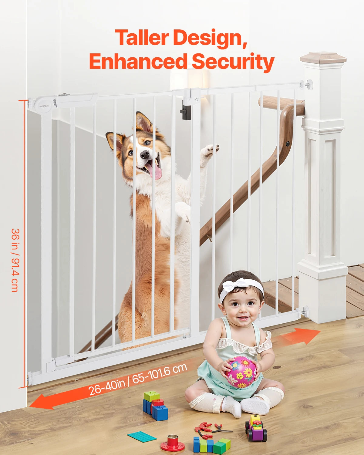 SucceBuy Pressure Mount Safety Gate For Babies And Pets
