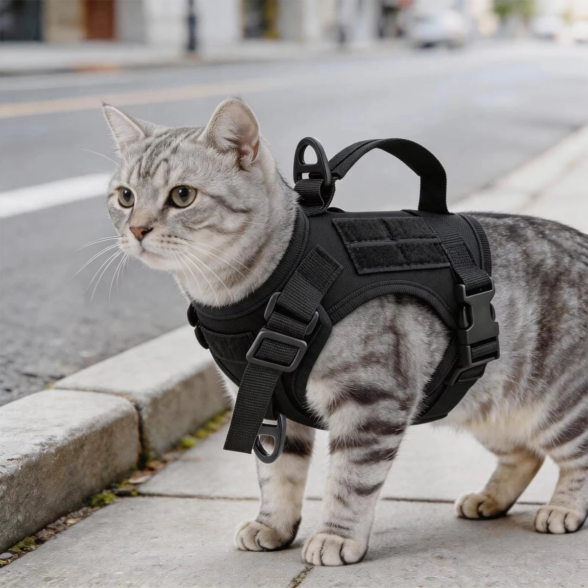 Petravel Tactical Cat Harness With Leash Set For Walking Cats