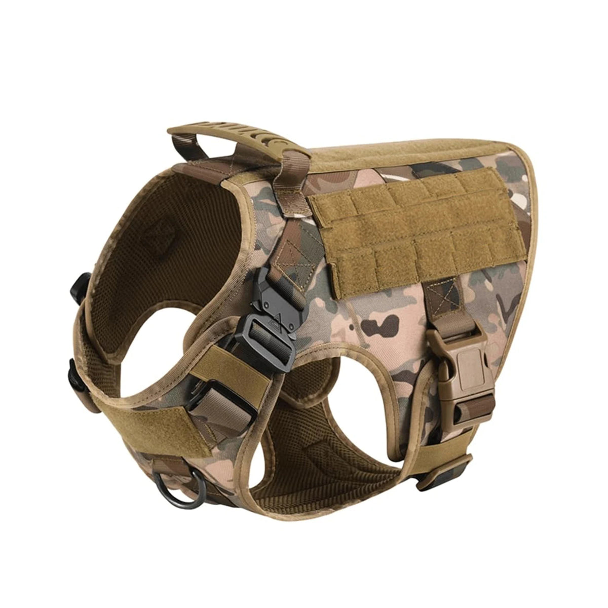 Petraavel Tactical Dog Harness With Molle Padded Quick Release System