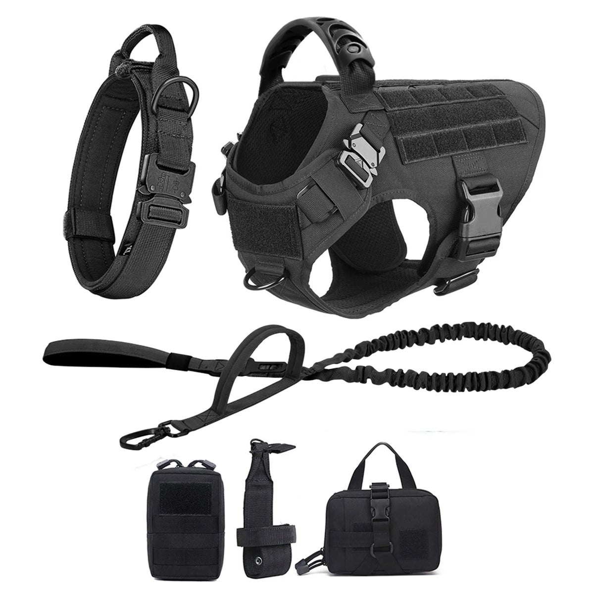 Petravel Padded Nylon Dog Harness And Adjustable Leash Set