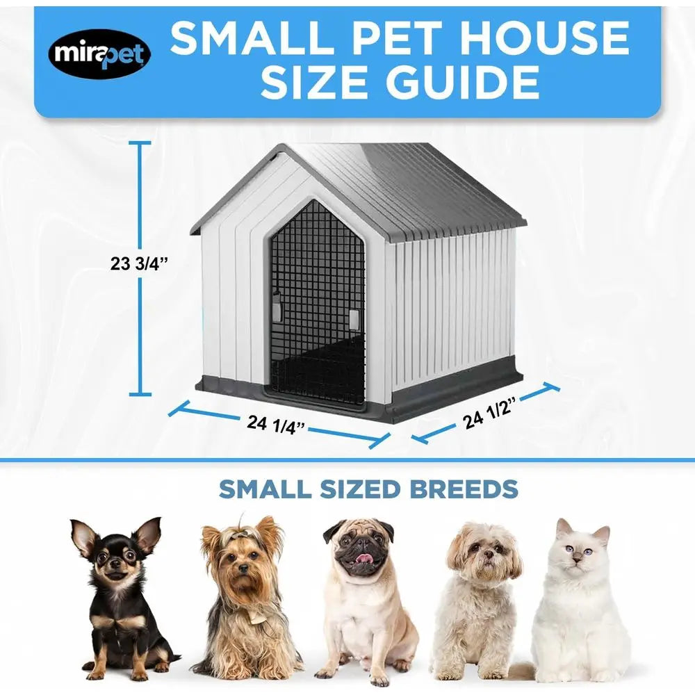 Weatherproof Plastic Dog House For Indoor And Outdoor Pets