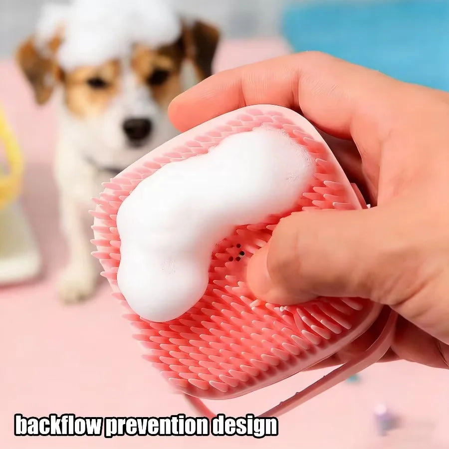 Silicone Massage Gloves For Pet Bathing And Fur Grooming Care
