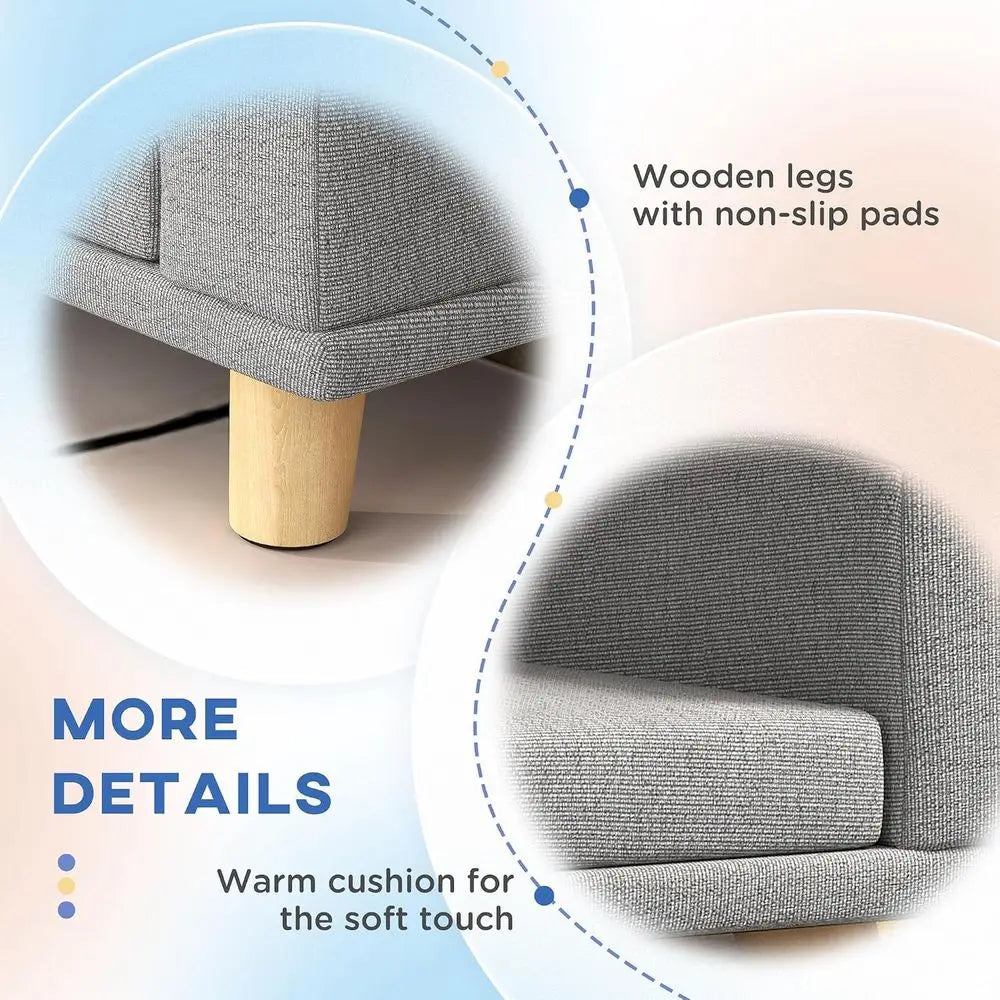 Luxury Wooden Pet Sofa Bed With Washable Cover For Dogs