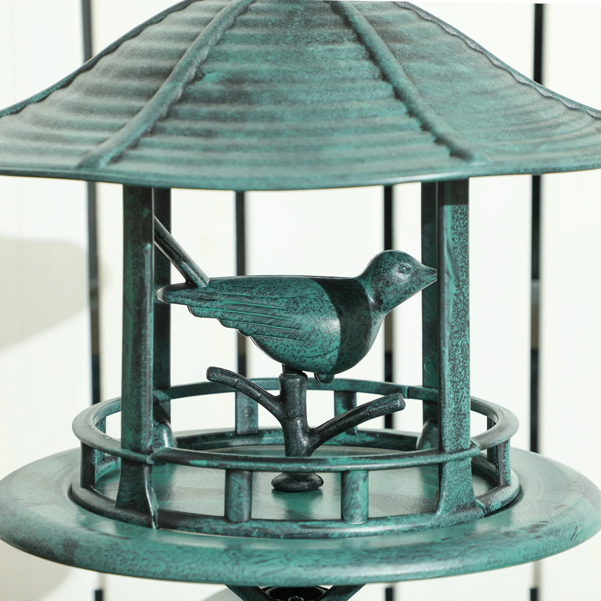 Outsunny 3 In 1 Outdoor Pedestal Bird Bath Feeder Planter