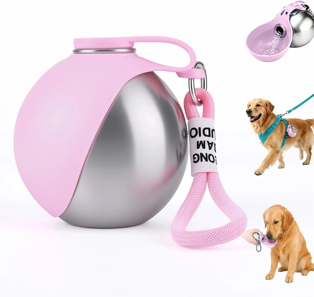 Portable Leak Proof Pet Travel Water Bottle With Foldable Bowl