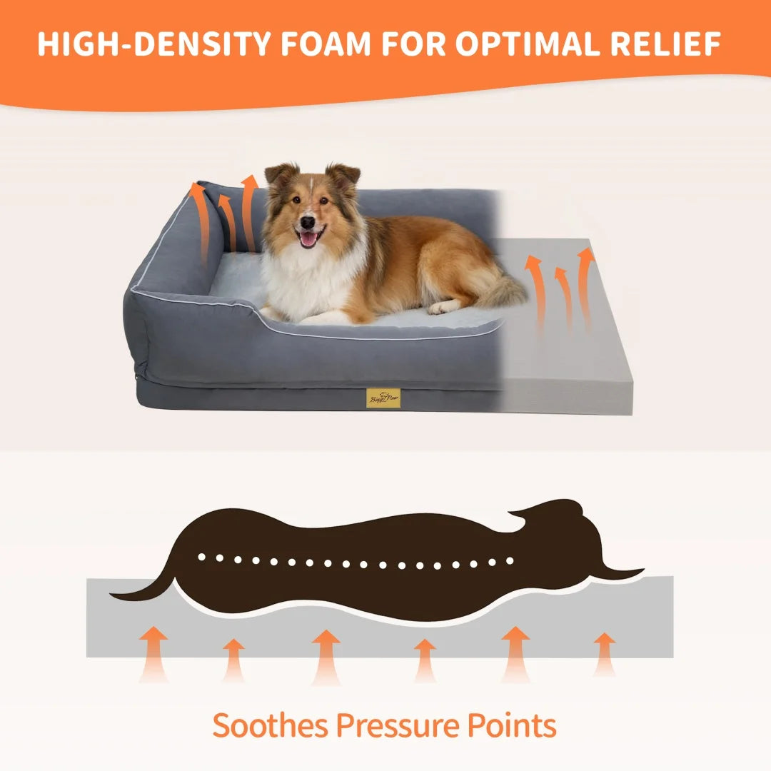 BINGOPAW Rectangular Dog Sofa Bed With Washable Removable Cover