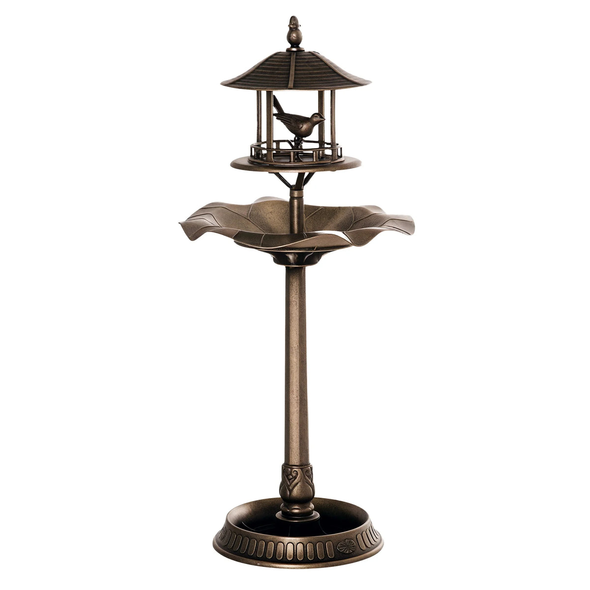 Outsunny 3 In 1 Outdoor Pedestal Bird Bath Feeder Planter