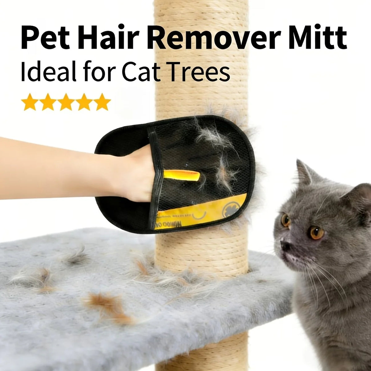 Double Sided Pet Grooming Gloves Anti Shedding Hair Removal For Cats