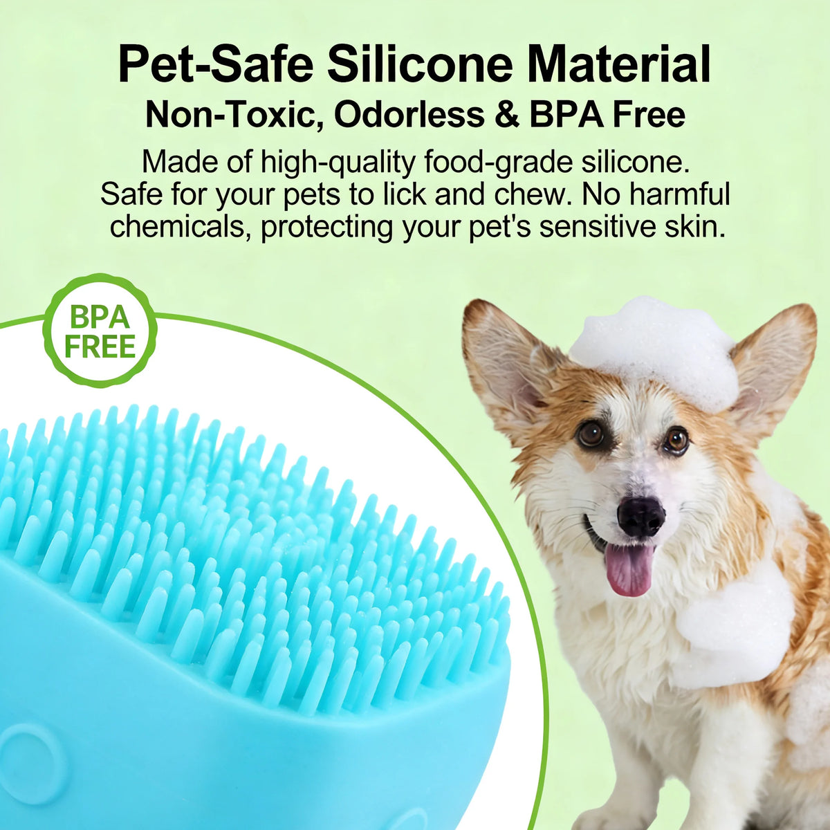 Silicone Massage Gloves For Pet Bathing And Fur Grooming Care