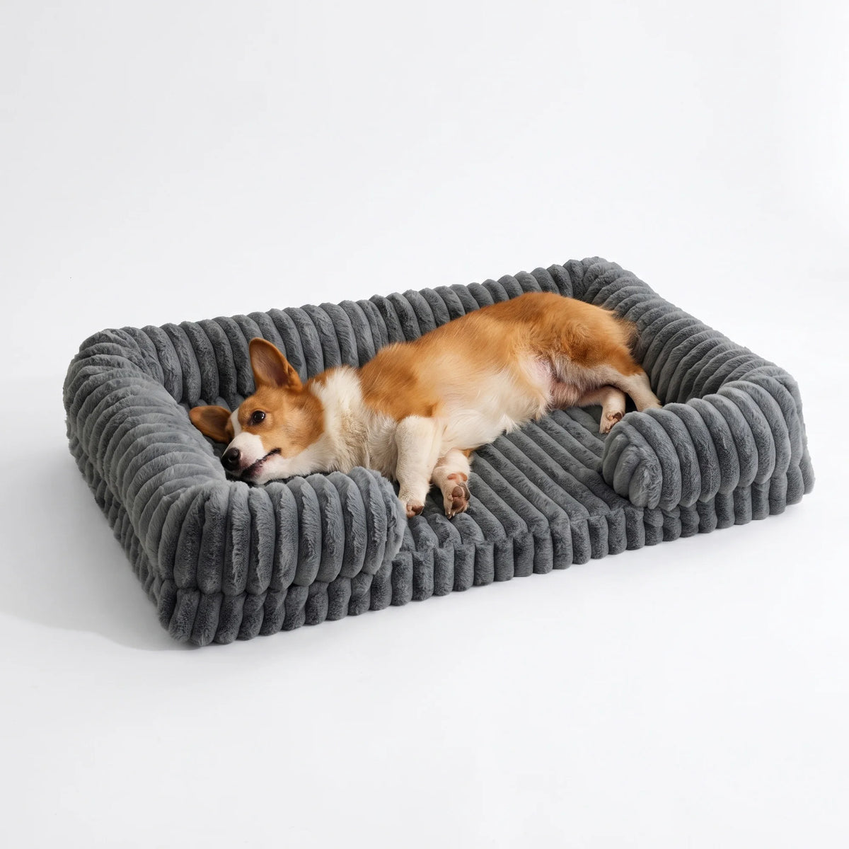 Dog Sofa Bed, 41.3" Washable Pet Couch Bed with Removable Cover, 3D Egg Foam Dog Bed, Soft Plush Dog Mattress for Small Medium Large Dogs and Cats