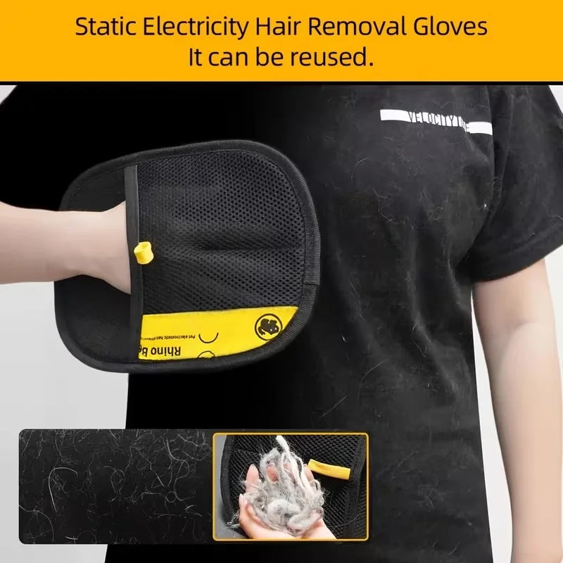 Double Sided Pet Grooming Gloves Anti Shedding Hair Removal For Cats