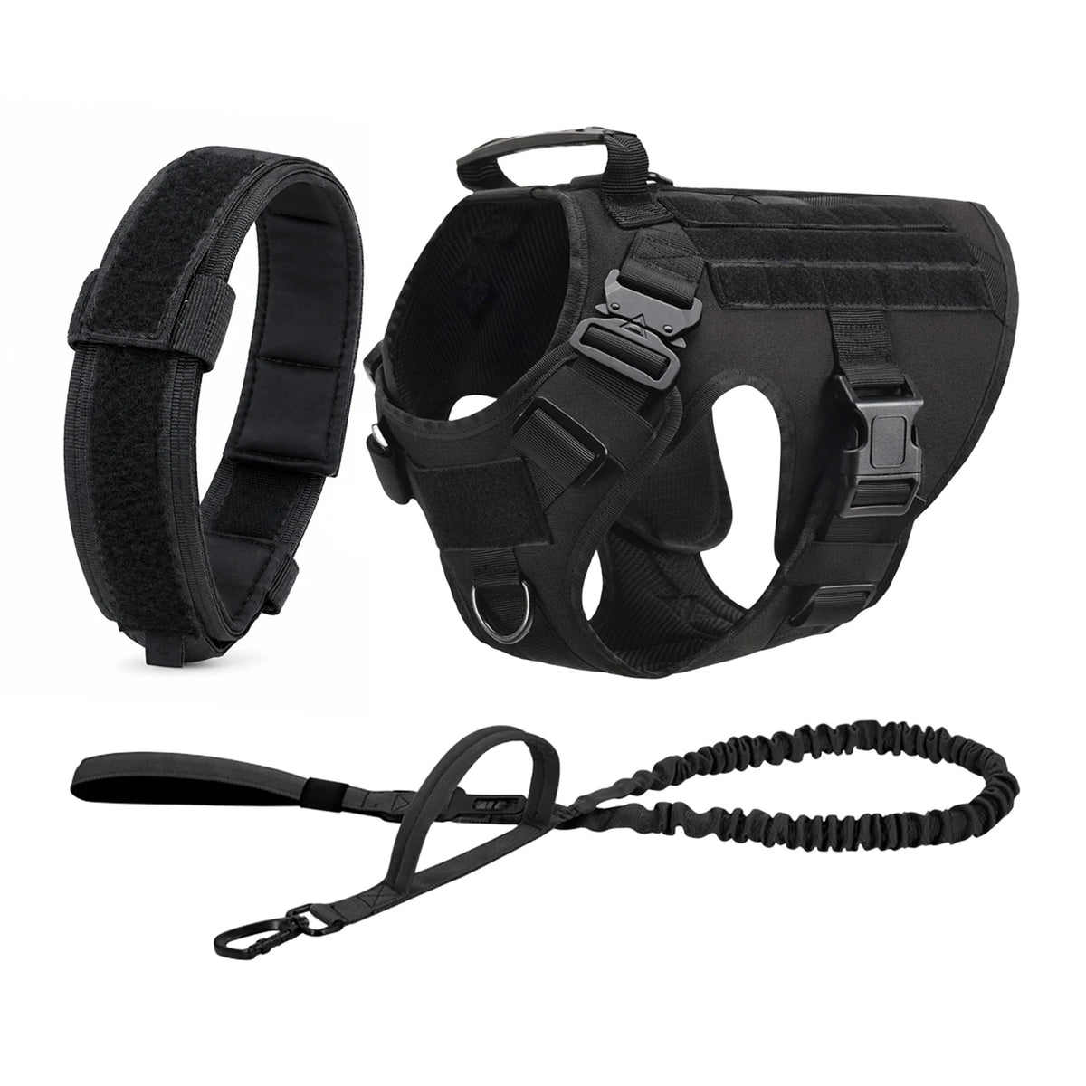 Petraavel Tactical Dog Harness With Molle Padded Quick Release System