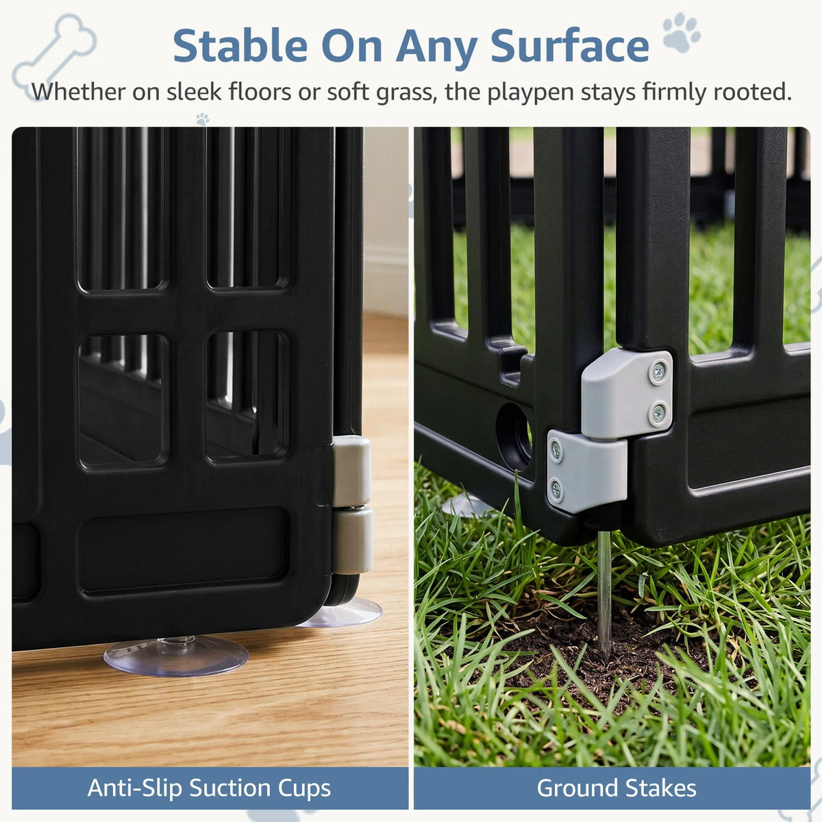 JHK Portable Plastic Dog Playpen For Indoor And Outdoor Use