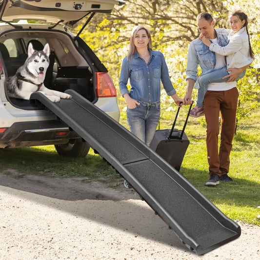 Premium Folding Pet Ramp For Vehicles With Raised Side Rails