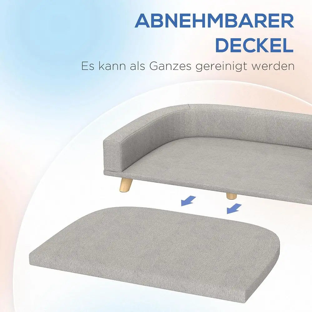 Luxury Wooden Pet Sofa Bed With Washable Cover For Dogs