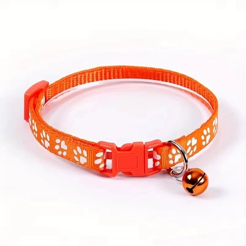 Adjustable Bell Cat Collar With Decorative Ribbon Detail