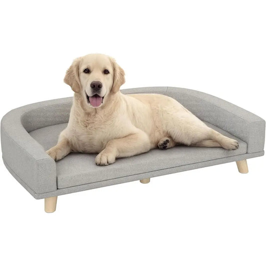 Luxury Wooden Pet Sofa Bed With Washable Cover For Dogs