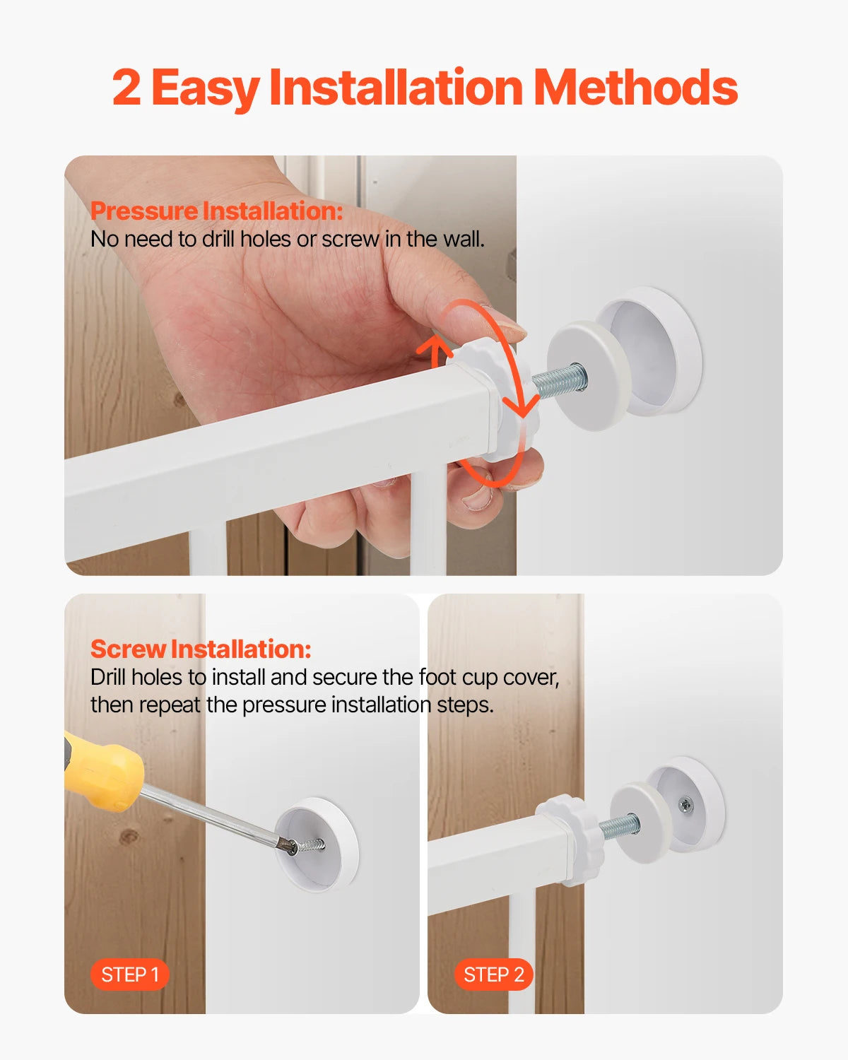 SucceBuy Pressure Mount Safety Gate For Babies And Pets