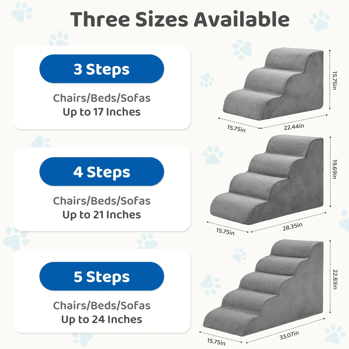 Curved High Density Foam Dog Stair Ramp For Small Pets