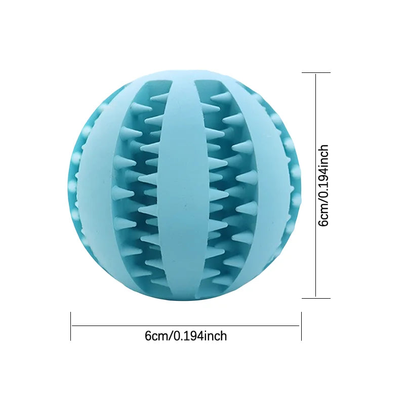 Rubber Teething Ball For Dog Chew Training And Interactive Play