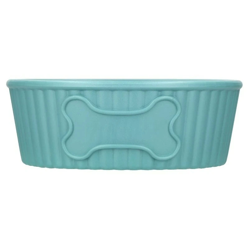 Small 2.2-Cup Pet Bowl, Teal，2.2-cup capacity, with 17.8 fl oz water capacity, helps you gauge portions in a small bowl.