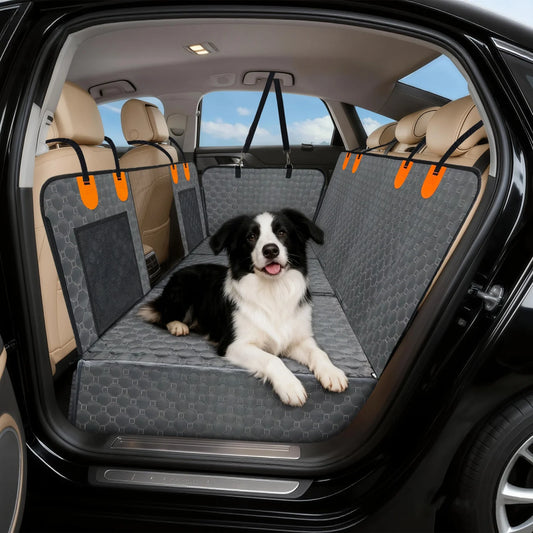 Bingopaw Dog Car Seat Cover Waterproof Hammock Backseat Extender Pockets