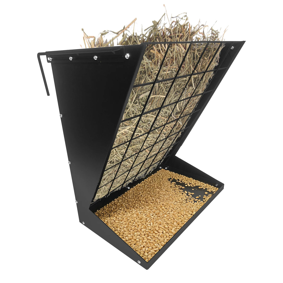 2 In 1 Wall Mounted Livestock Hay And Grain Feeder