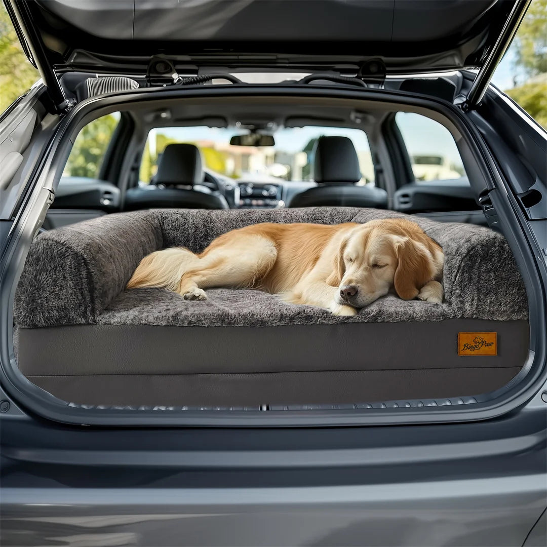 Bingopaw Giant Foldable Calming Orthopedic Plush Dog Bed