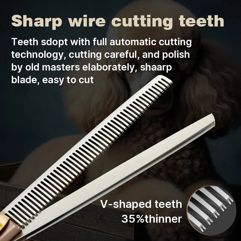 Fenice Premium JP440C Steel Pet Grooming Thinner Scissors