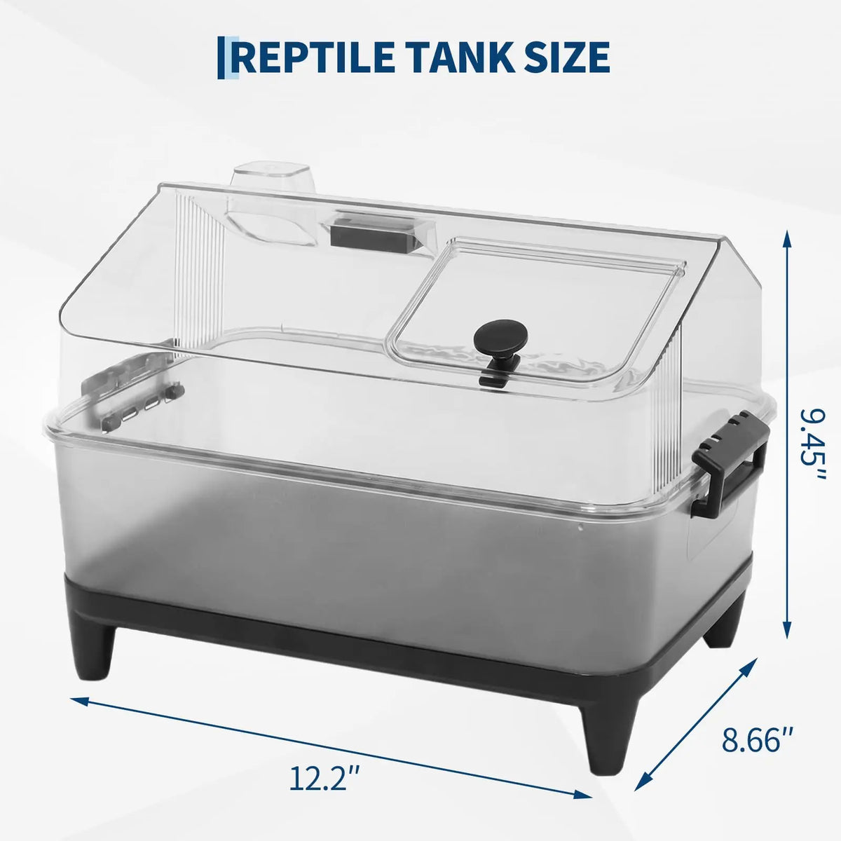HiMiss Acrylic Reptile Terrarium Kit With Heating Pad And Hide