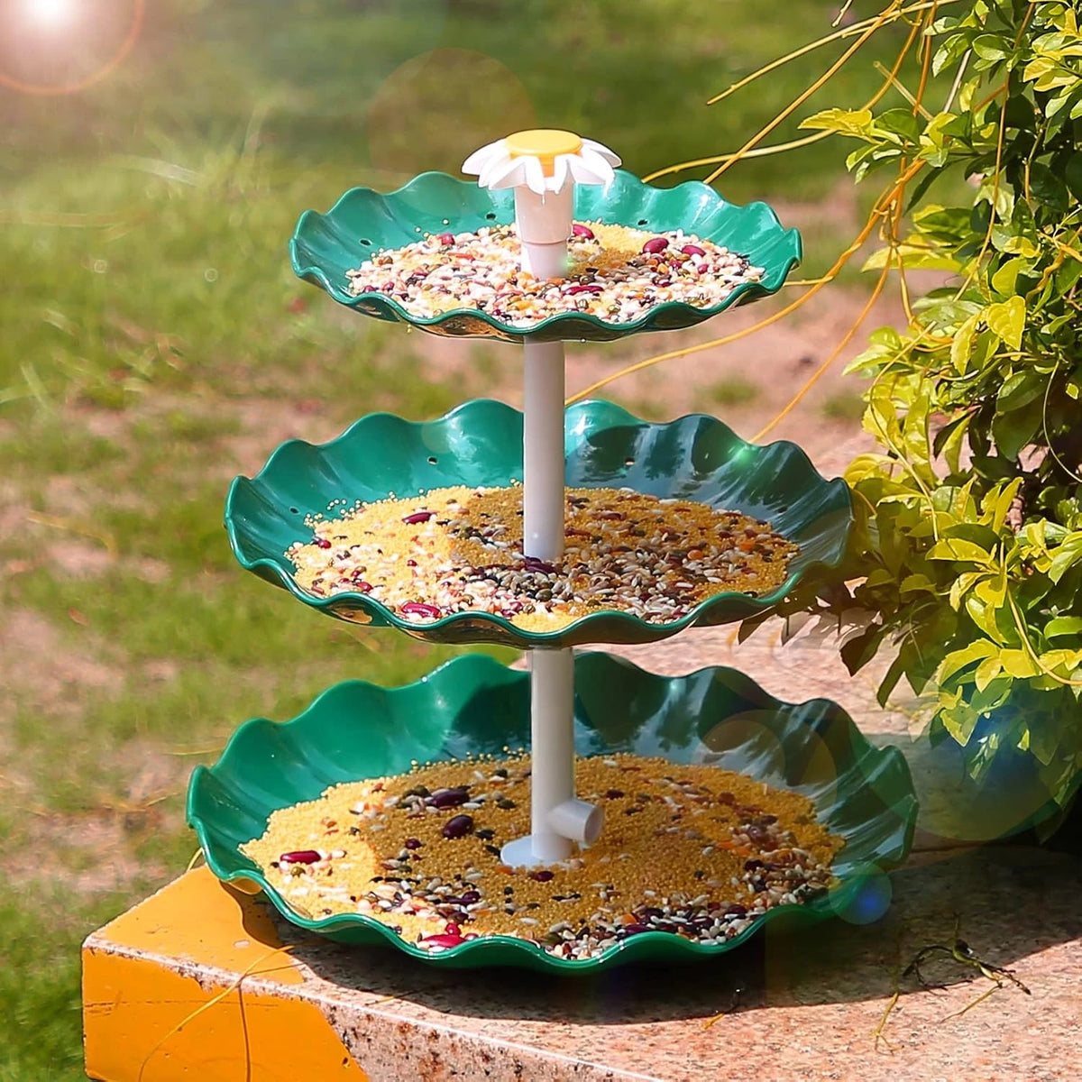 Solar Bird Bath Fountain With Detachable Water Landscaping Design