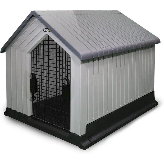 Weatherproof Plastic Dog House For Indoor And Outdoor Pets