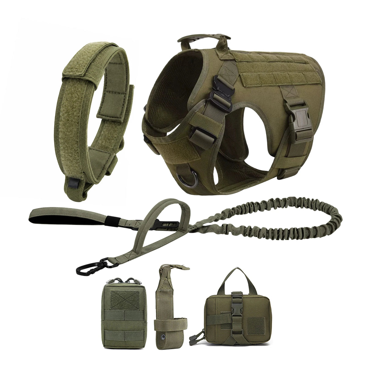 Petraavel Tactical Dog Harness With Molle Padded Quick Release System