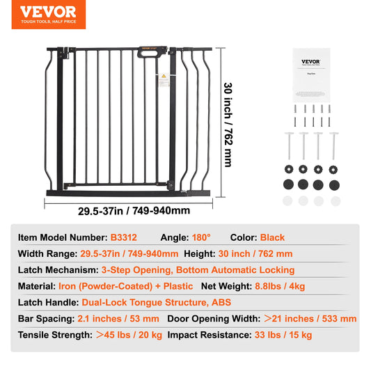 SucceBuy Pressure Mount Safety Gate For Babies And Pets