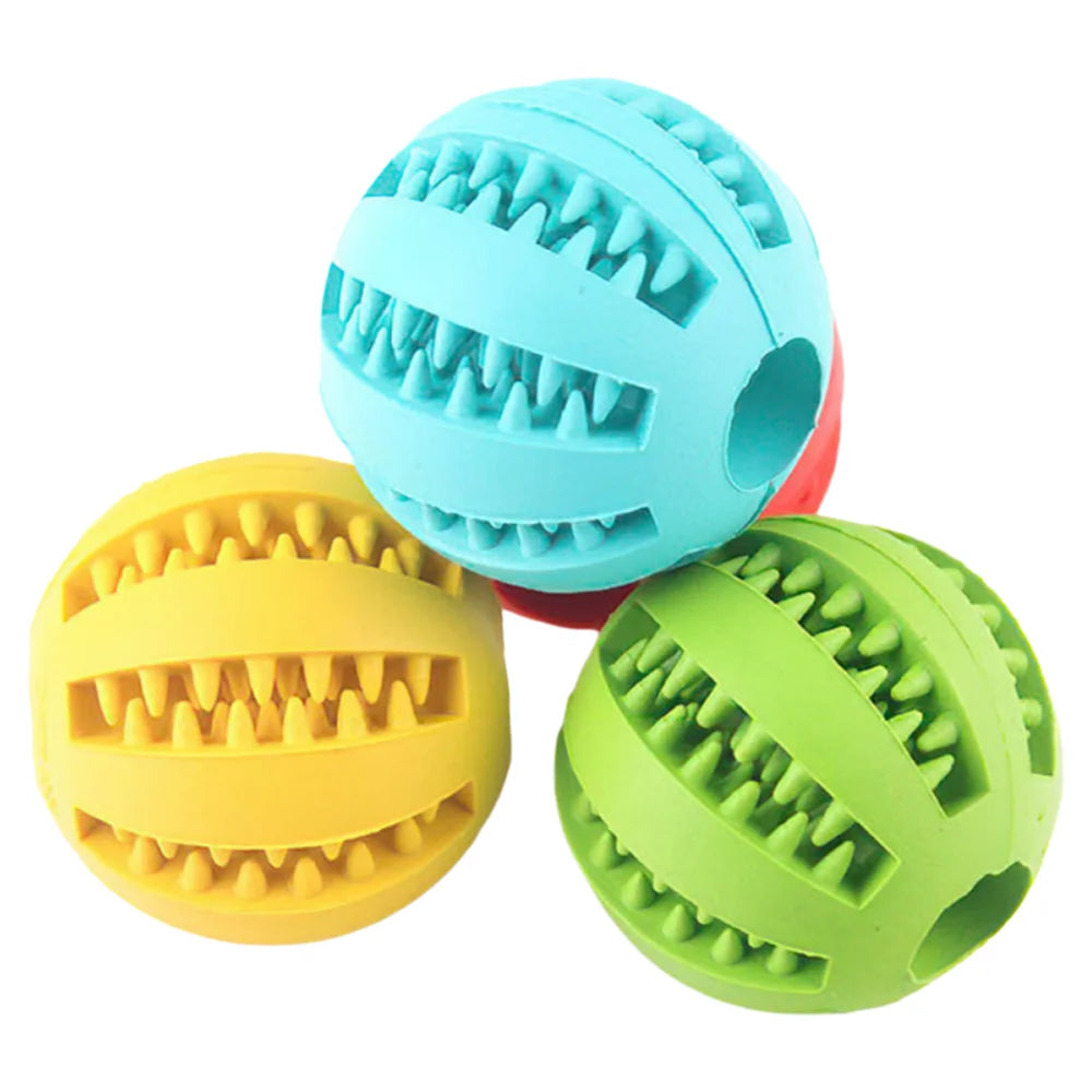 Rubber Teething Ball For Dog Chew Training And Interactive Play