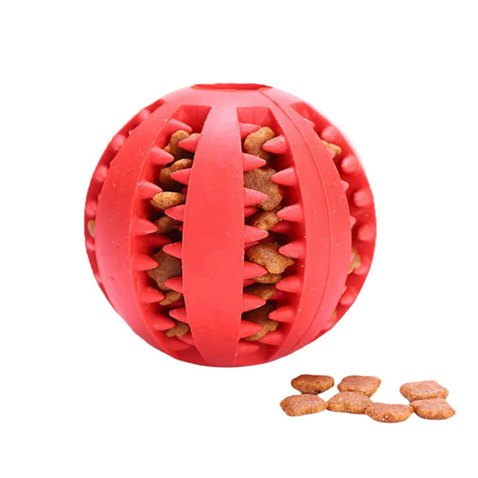 Rubber Teething Ball For Dog Chew Training And Interactive Play