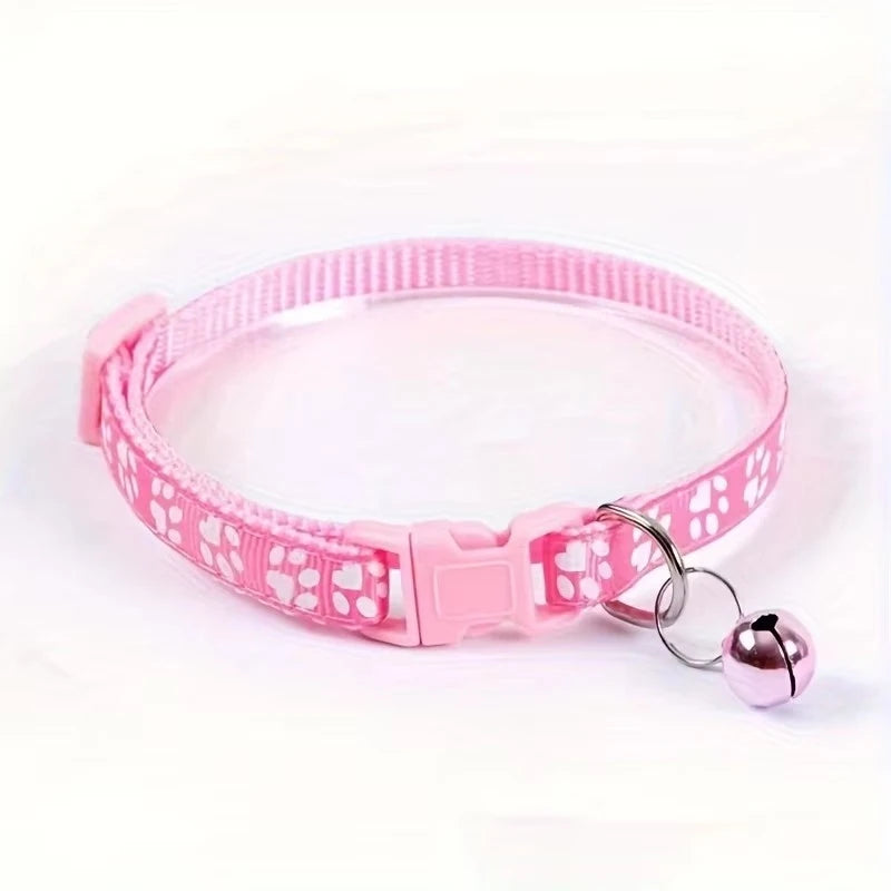 Adjustable Bell Cat Collar With Decorative Ribbon Detail