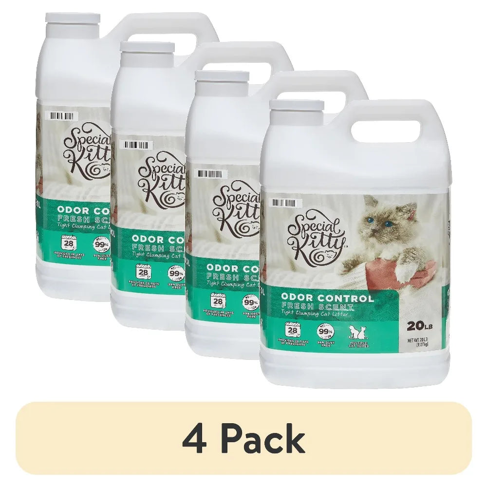 Special Kitty 4-Pack Clumping Clay Cat Litter With Fresh Scent