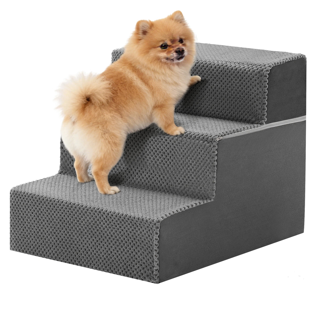 Indoor Right Angled Foam Dog Stairs With Anti Slip Steps
