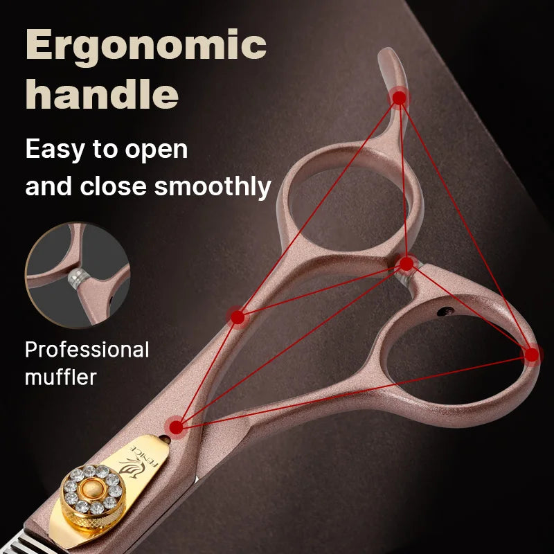 Fenice Premium JP440C Steel Pet Grooming Thinner Scissors
