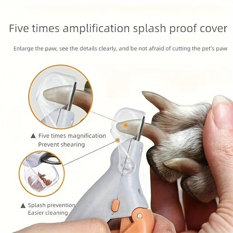 Professional Stainless Steel LED Cat Dog Nail Clipper Scissors
